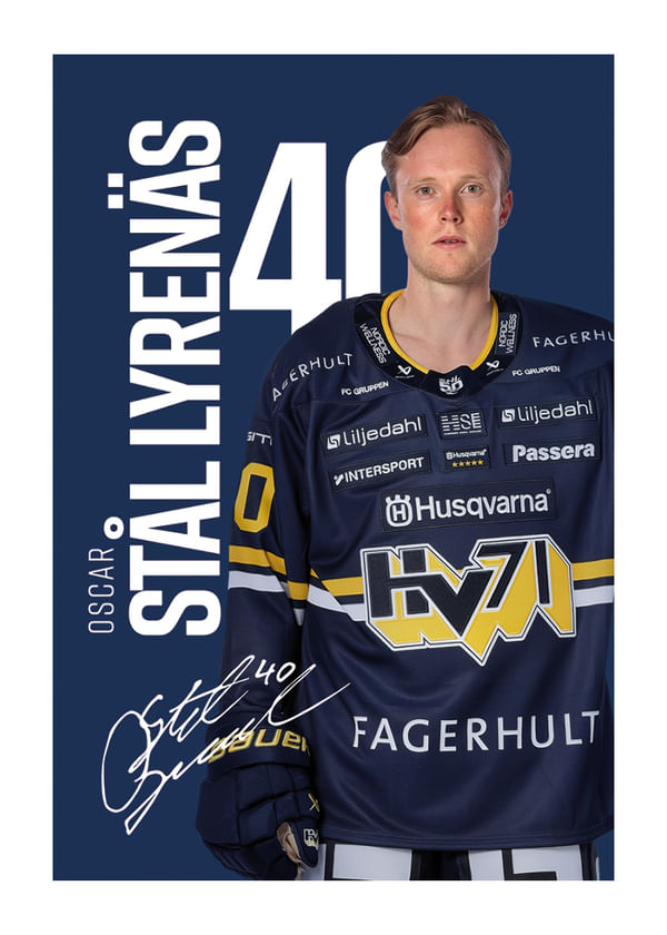 Poster Oskar Stål-Lyrenäs #40 HV71 2025/2026