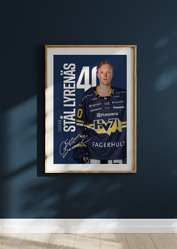 Poster Oskar Stål-Lyrenäs #40 HV71 2025/2026 crossfade