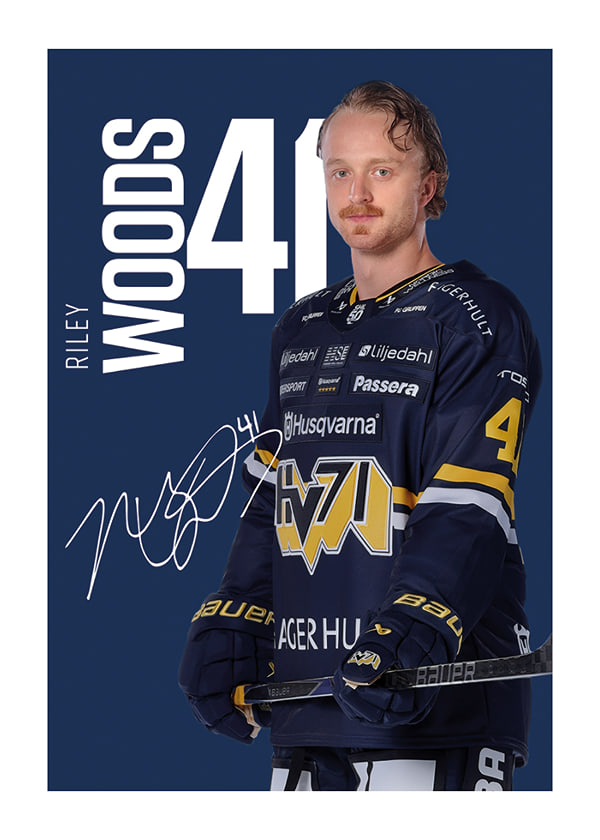 Poster Riley Woods #41 HV71 2025/2026
