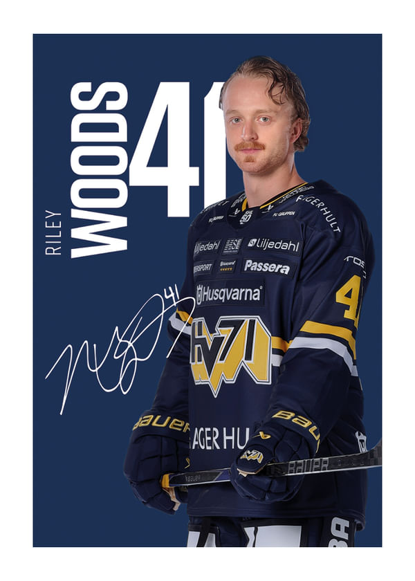 Poster Riley Woods #41 HV71 2025/2026