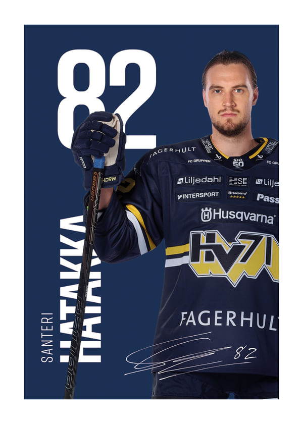 Poster Santeri Hatakka #82 HV71 2025/2026