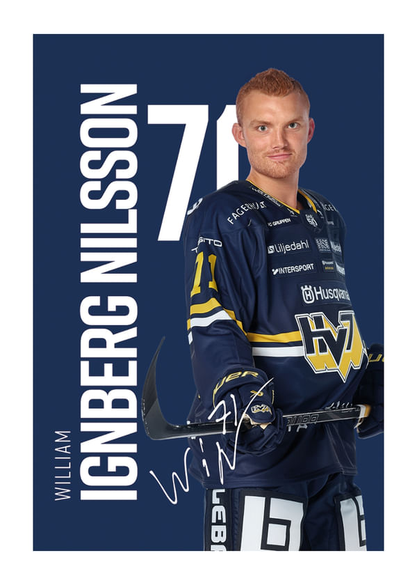 Poster William Ignberg Nilsson #71 HV71 2025/2026