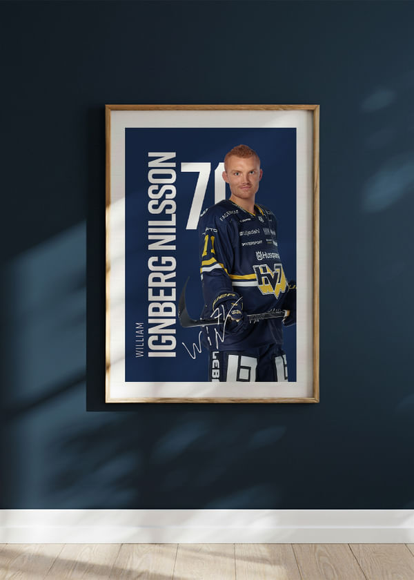Poster William Ignberg Nilsson #71 HV71 2025/2026 crossfade