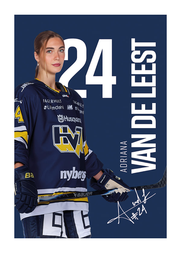 Poster Adriana Van De Leest #24 HV71 2025/2026