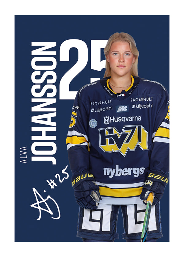 Poster Alva Johansson #25 HV71 2025/2026