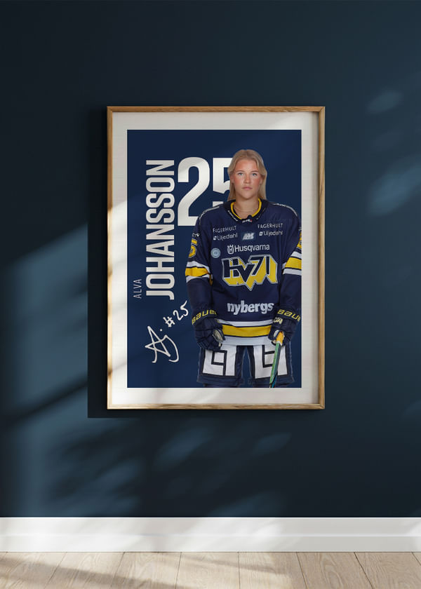 Poster Alva Johansson #25 HV71 2025/2026 crossfade
