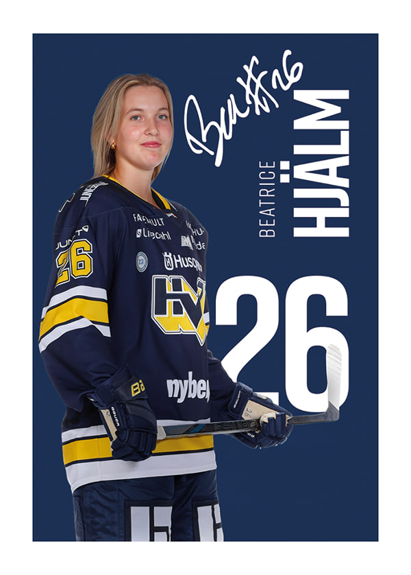 Poster Beatrice Hjälm #26 HV71 2025/2026