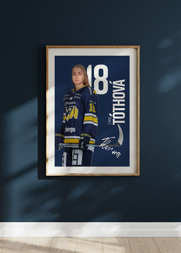 Poster Ema Tothova #18 HV71 2025/2026 crossfade