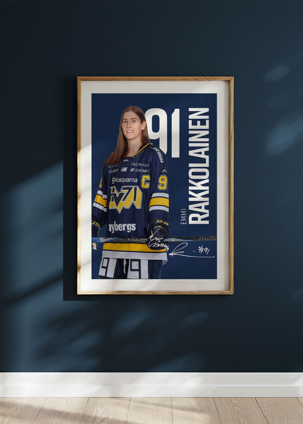 Poster Emmi Rakkolainen #91 HV71 2025/2026 crossfade