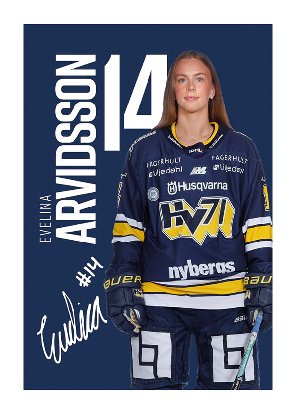 Poster Evelina Arvidsson #14 HV71 2025/2026