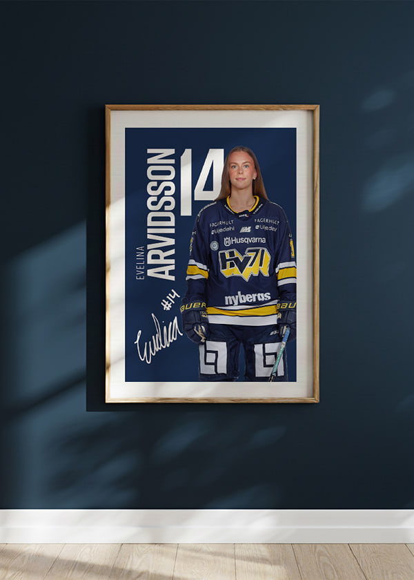 Poster Evelina Arvidsson #14 HV71 2025/2026 crossfade