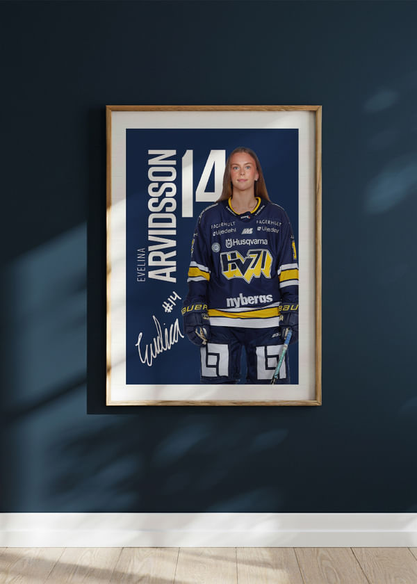 Poster Evelina Arvidsson #14 HV71 2025/2026 crossfade