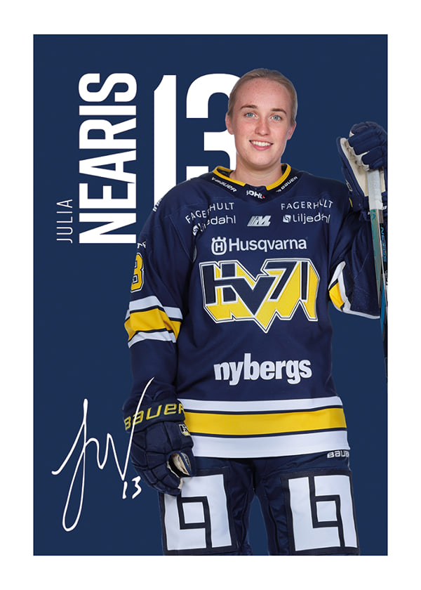 Poster Julia Nearis #13 HV71 2025/2026