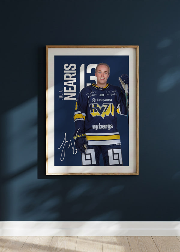 Poster Julia Nearis #13 HV71 2025/2026 crossfade
