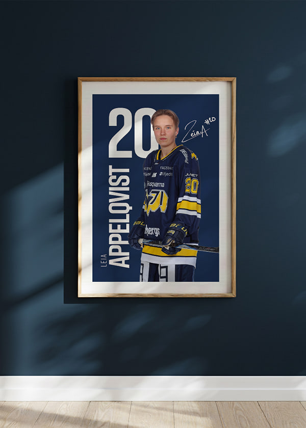 Poster Leia Appelqvist #20 HV71 2025/2026 crossfade