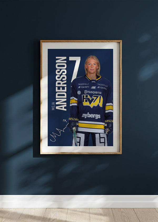 Poster Meja Andersson #7 HV71 2025/2026 crossfade