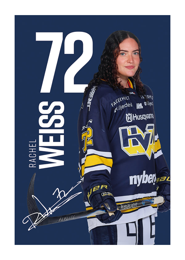 Poster Rachel Weiss #72 HV71 2025/2026