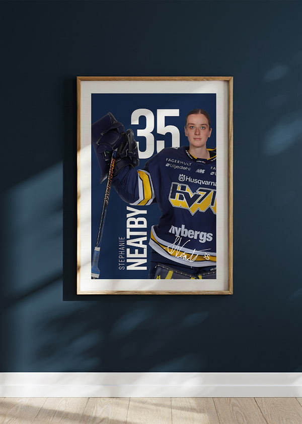 Poster Stephanie Neatby #35 HV71 2025/2026 crossfade