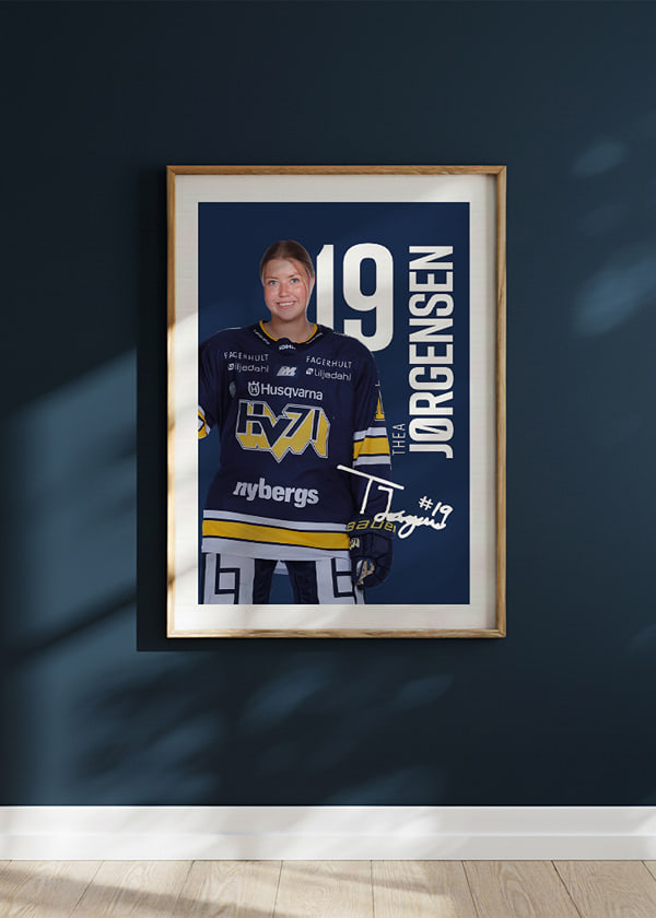 Poster Thea Jörgensen #19 HV71 2025/2026 crossfade