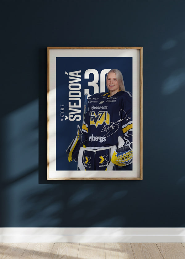 Poster Viktorie Svejdova #30 HV71 2025/2026 crossfade
