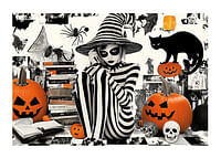 O fuziune fascinantă a farmecului de Halloween și a misterului alb-negru-1