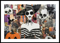 En fängslande poster med Halloween-färger och mystiska motiv-0