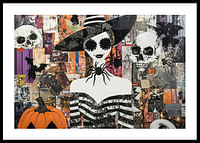 Un poster captivant cu culori de Halloween și motive misterioase-0