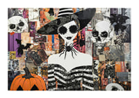 En fängslande poster med Halloween-färger och mystiska motiv-1