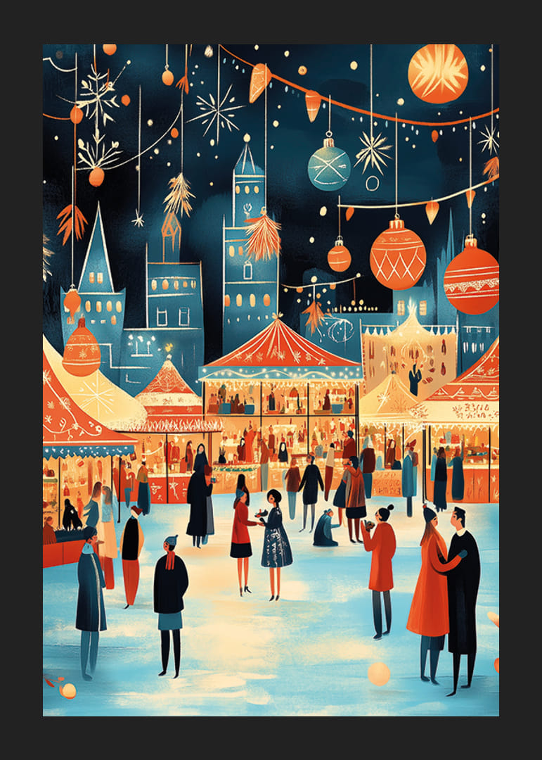 Un peisaj de iarnă plin de lumini și atmosferă festivă-12