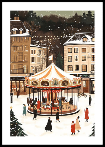 Poster Winter Carousel Magic