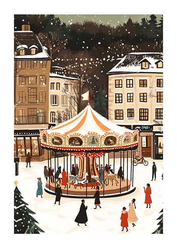 Poster Winter Carousel Magic
