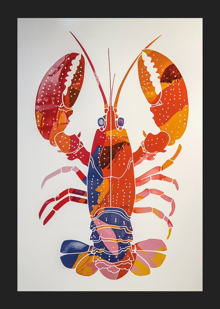 A colorful lobster spreads life and energy-12