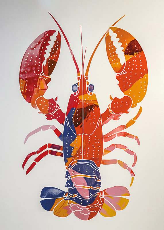 A colorful lobster spreads life and energy-12