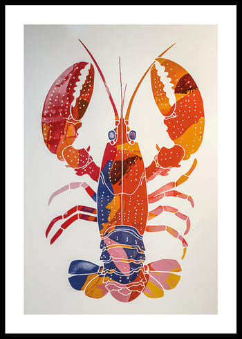 Poster Vibrant Lobster Symphony