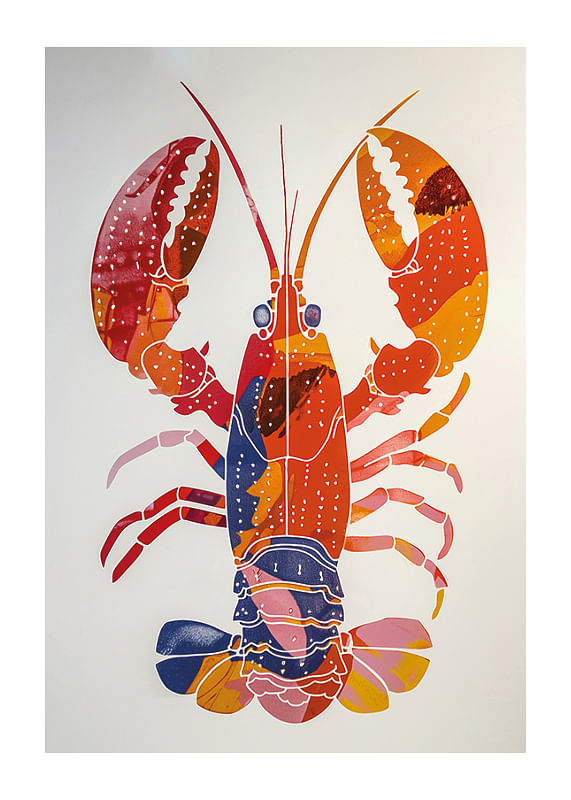 Plagát Vibrant Lobster Symphony