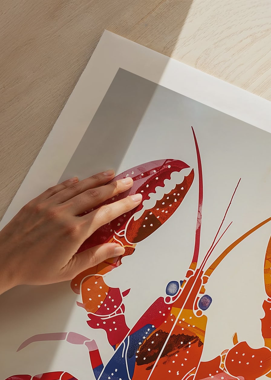 A colorful lobster spreads life and energy-12