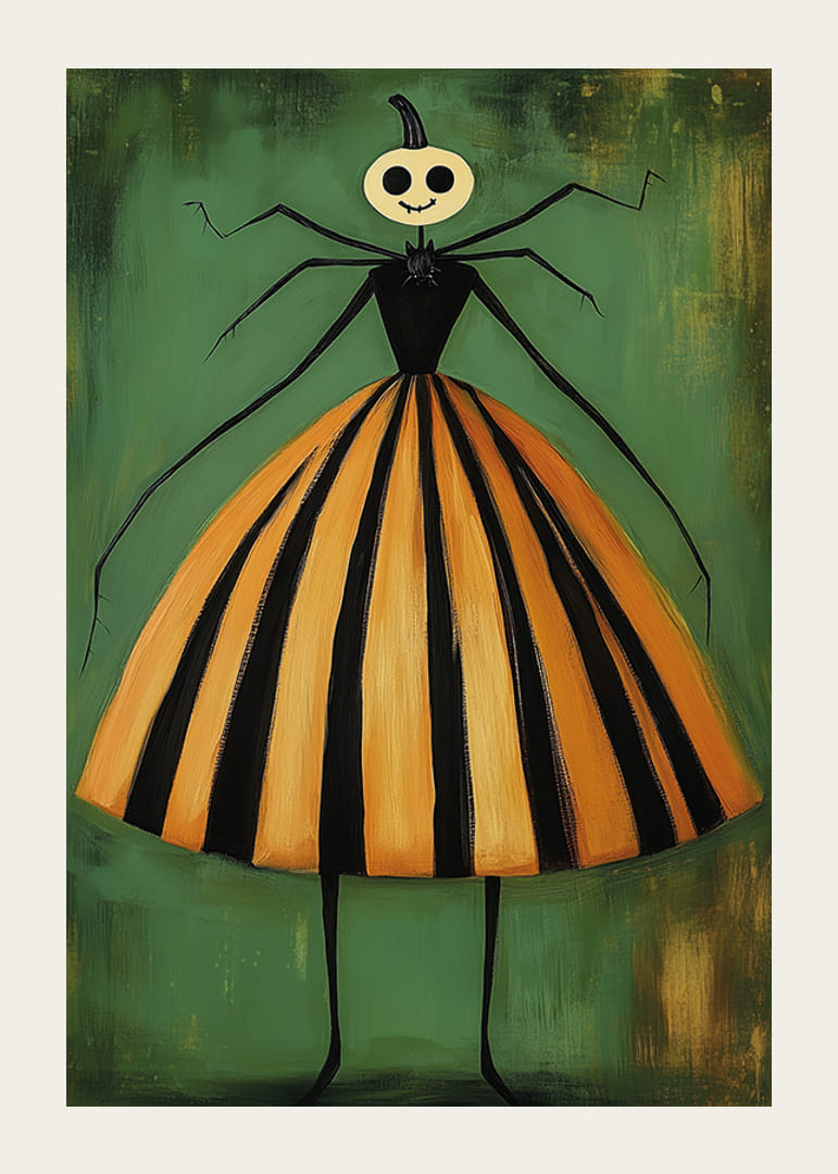 En unik och lekfull poster med halloween-tema förhöjer rummet-12