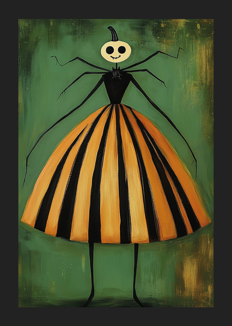 En unik och lekfull poster med halloween-tema förhöjer rummet-12