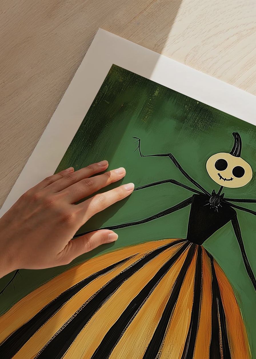 En unik och lekfull poster med halloween-tema förhöjer rummet-12