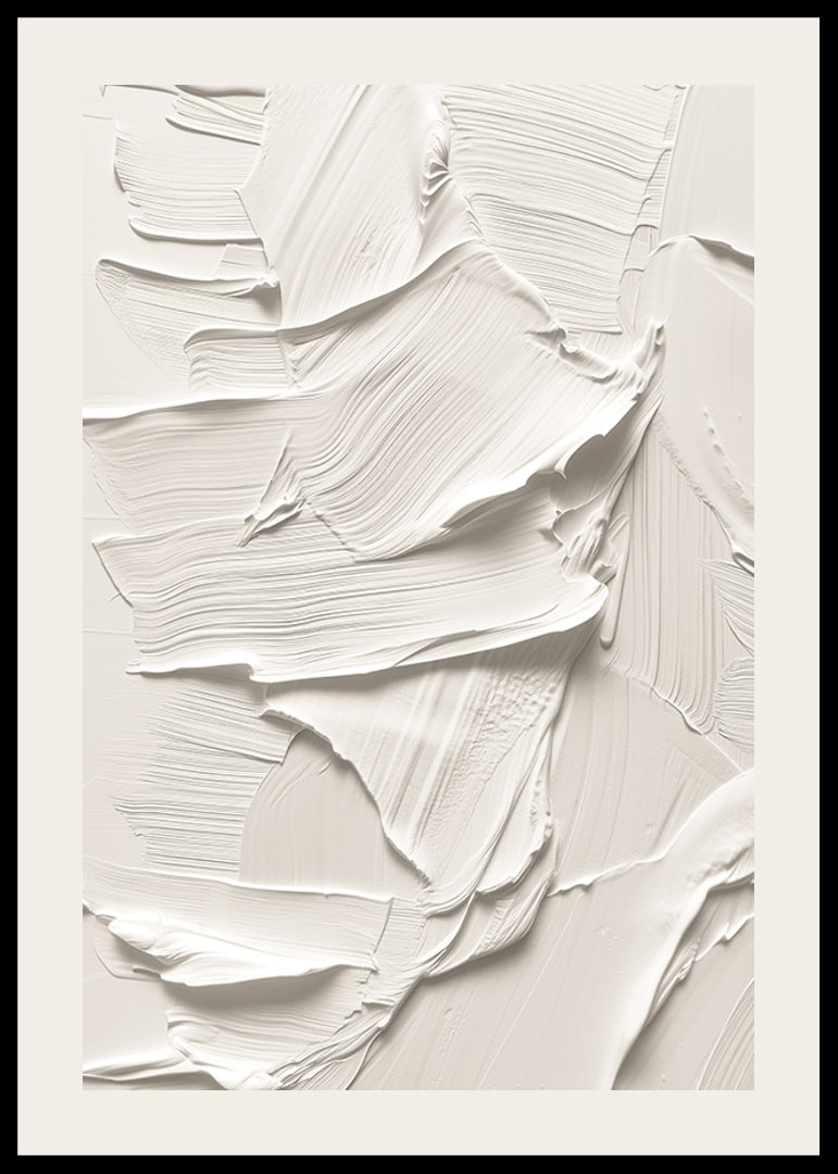 A poster with soft, creamy brushstrokes that create a harmonious and minimalist feel-12