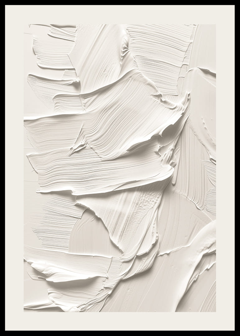 A poster with soft, creamy brushstrokes that create a harmonious and minimalist feel-12