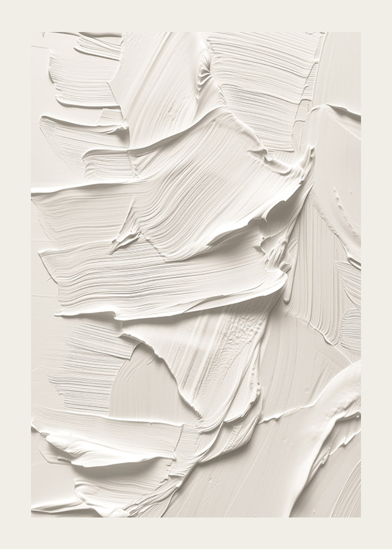 A poster with soft, creamy brushstrokes that create a harmonious and minimalist feel-12