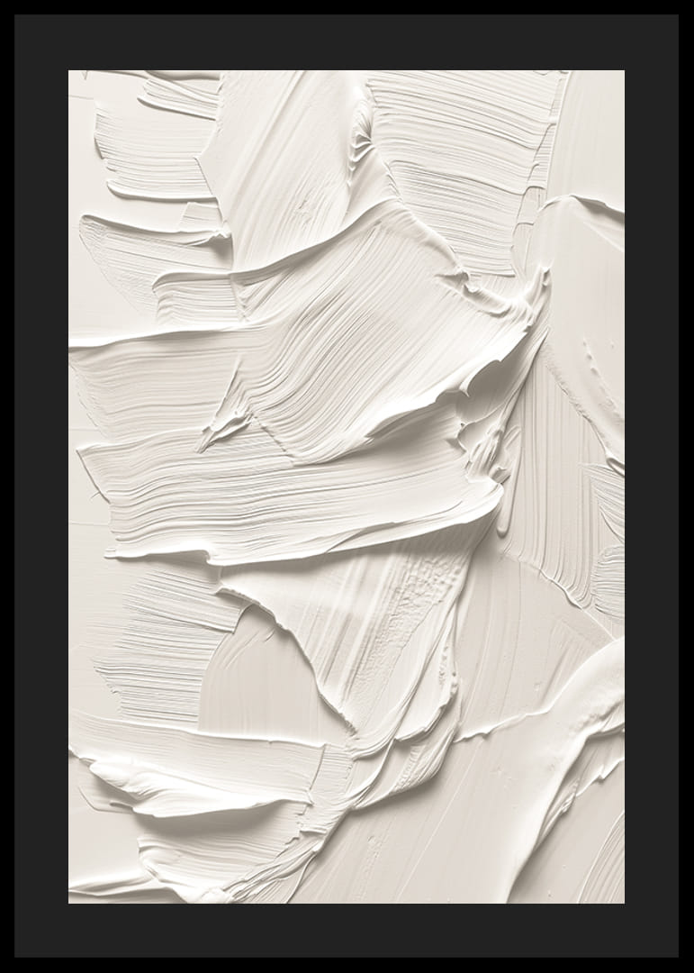 A poster with soft, creamy brushstrokes that create a harmonious and minimalist feel-12
