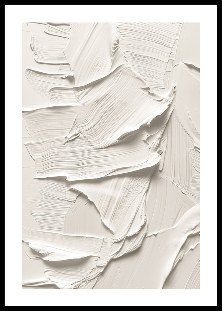 A poster with soft, creamy brushstrokes that create a harmonious and minimalist feel-12