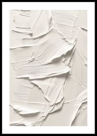 Un poster cu pensule moi, cremoase, care creează o senzație armonioasă și minimalistă-0