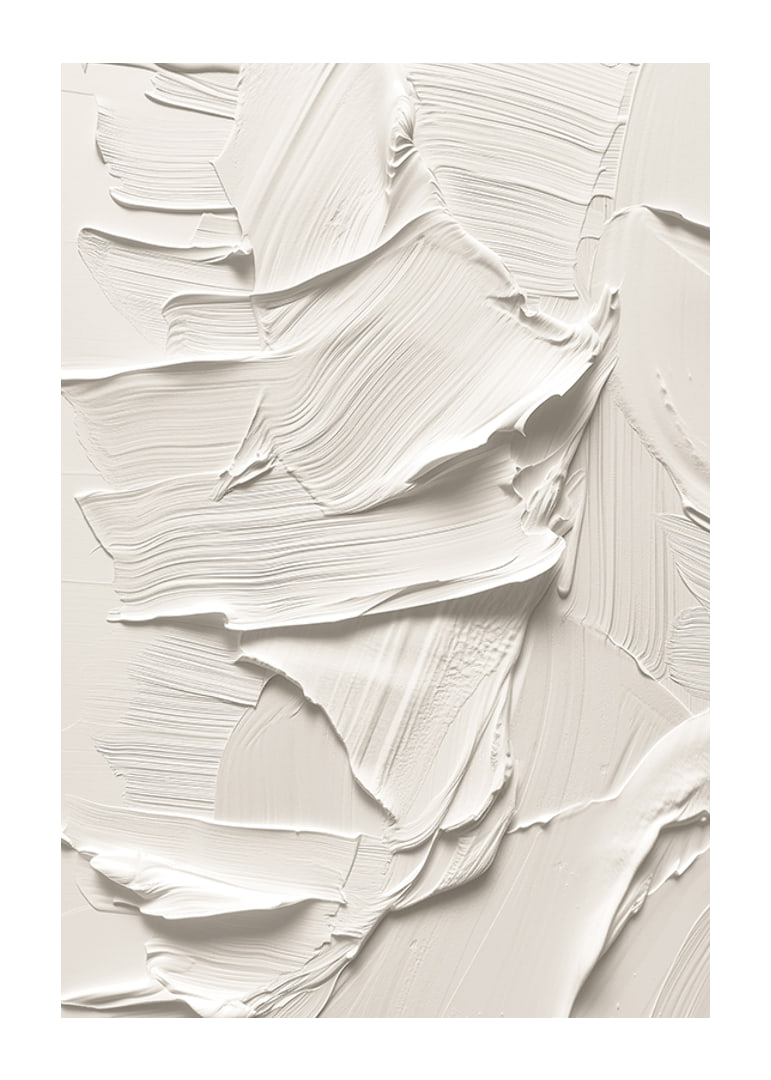 A poster with soft, creamy brushstrokes that create a harmonious and minimalist feel-12