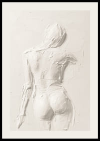 En poster som framhäver kroppens former med texturerade penseldrag i en mjuk palett-2