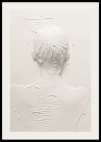 En poster med en texturerad silhuett av en kvinna sedd bakifrån-2