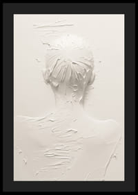 En poster med en texturerad silhuett av en kvinna sedd bakifrån-4