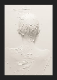 En poster med en texturerad silhuett av en kvinna sedd bakifrån-5